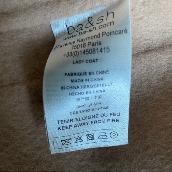 BA&SH Blame Belted Brushed Wool Short Coat - 1 (S) - Picture 13 of 15